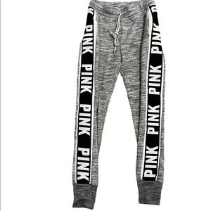 PINK BY VS LOGO STRIPE JOGGERS